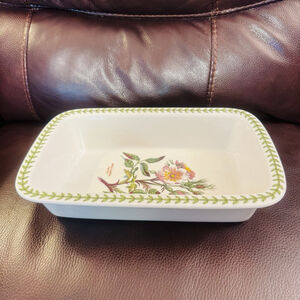 Portmeirion Botanic Garden "Dog Rose" Rectangular Bake/Serve Dish 11x7 Inches